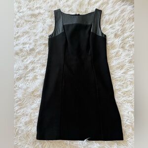 LOFT Black and Gray Mini Dress